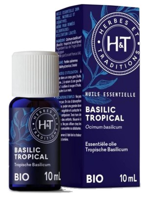Image de Basilic Tropical Bio - Huile essentielle d'Ocimum Basilicum 10 ml - Herbes et Traditions depuis louis-herboristerie