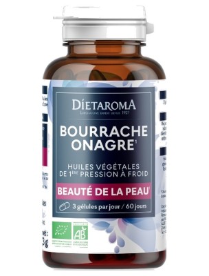 Image de Bourrache Onagre Bio - Beauté de la Peau 180 capsules - Dietaroma depuis Commandez les produits Dietaroma à l'herboristerie Louis