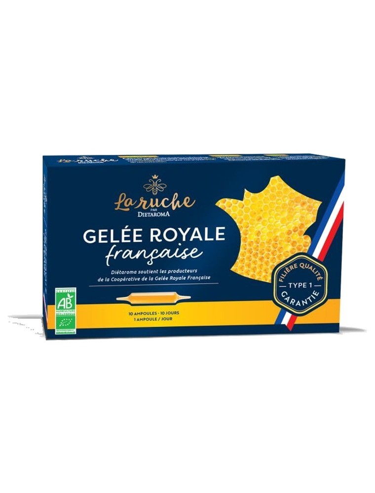Image principale de la modale pour Gelée Royale Française Bio - 10 ampoules de 15 ml  - Dietaroma