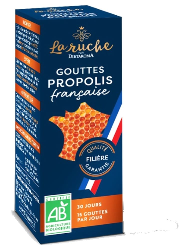 Image principale de la modale pour Propolis Pure française gouttes Bio - Immunité 15 ml - Dietaroma