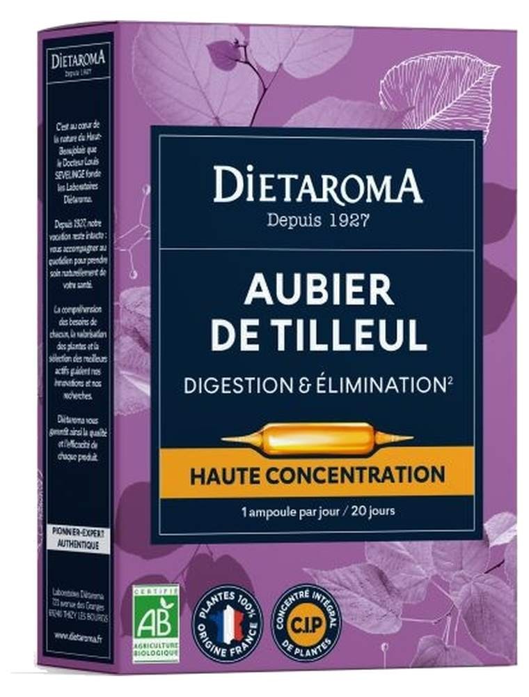 Image principale de la modale pour C.I.P. Aubier de Tilleul Bio - Digestion et Elimination 20 ampoules - Dietaroma