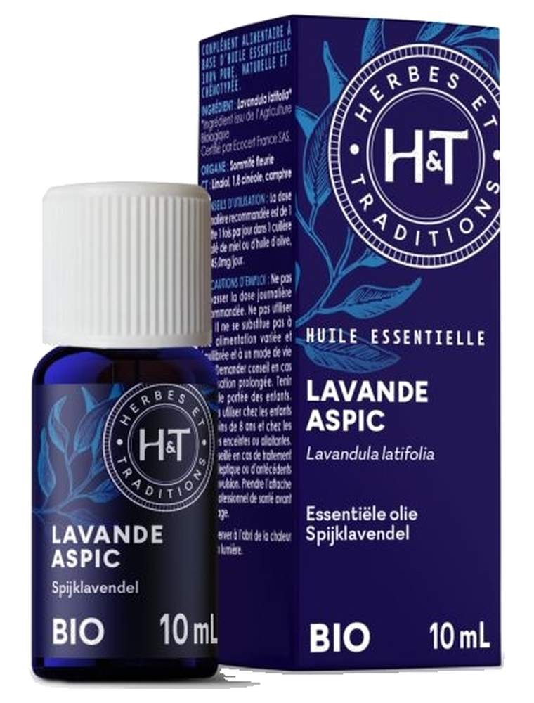 Image principale de la modale pour Lavande aspic Bio - Huile essentielle Lavandula latifolia 10 ml - Herbes et Traditions