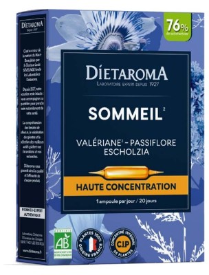 Image de C.I.P. Sommeil Bio - Stress et Sommeil 20 ampoules - Dietaroma depuis Commandez les produits Dietaroma à l'herboristerie Louis