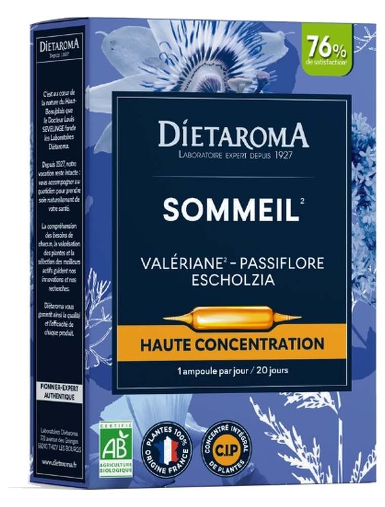 Image principale de la modale pour C.I.P. Sommeil Bio - Stress et Sommeil 20 ampoules - Dietaroma
