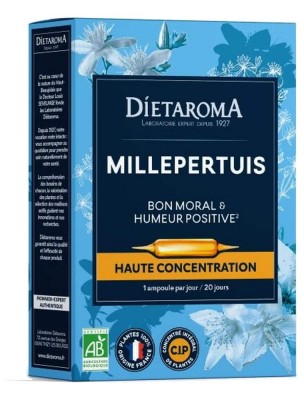 Image 82575 supplémentaire pour C.I.P. Millepertuis Bio - Stress et Moral 20 ampoules - Dietaroma