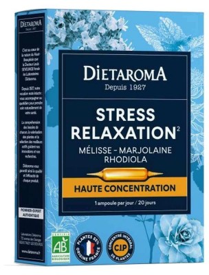 Image de C.I.P. Stress Relaxation Bio - Détente 20 ampoules - Dietaroma depuis Commandez les produits Dietaroma à l'herboristerie Louis