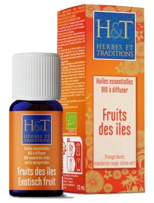 Image de Fruits des îles Bio - Synergie à diffuser 10 ml - Herbes et Traditions depuis Commandez les produits Herbes et Traditions à l'herboristerie Louis