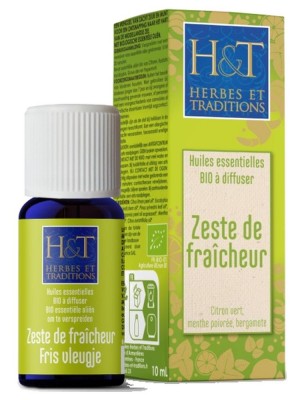 Image de Zeste de Fraîcheur Bio - Synergie à diffuser 10 ml - Herbes et Traditions depuis Commandez les produits Herbes et Traditions à l'herboristerie Louis