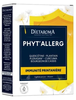 Image de Phyt'allerg - Système immunitaire 40 gélules - Dietaroma depuis Commandez les produits Dietaroma à l'herboristerie Louis
