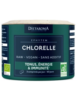 Image de Chlorelle Bio - Vitalité et Immunité 180 comprimés - Dietaroma depuis Commandez les produits Dietaroma à l'herboristerie Louis