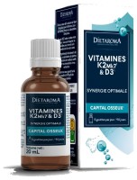 Image de Vitamines K2 Mk7 et D3 - Capital osseux et Immunité 20 ml - Dietaroma depuis Vitamine K pour des os solides | Louis Herboristerie