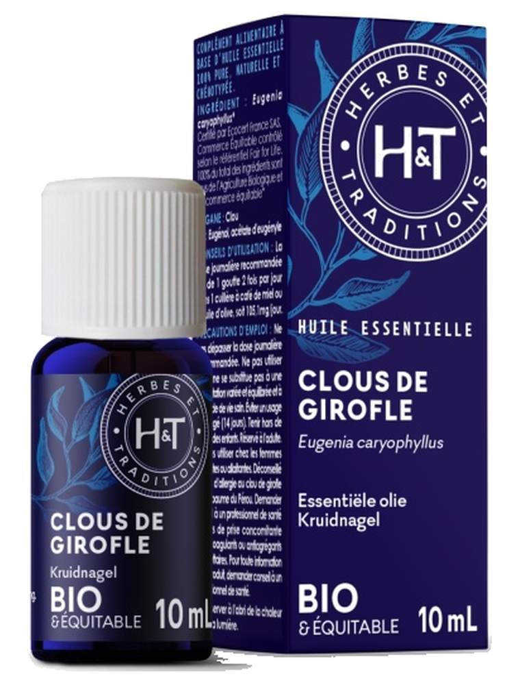 Image principale de la modale pour Clous de Girofle Bio - Huile essentielle de Eugenia caryophyllus 10 ml - Herbes et Traditions