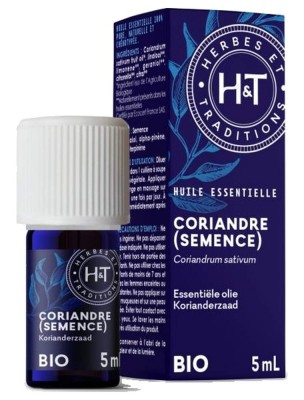 Image de Coriandre (Semence) Bio - Huile essentielle de Coriandrum sativum 5 ml - Herbes et Traditions depuis Commandez les produits Herbes et Traditions à l'herboristerie Louis