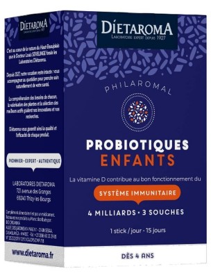 Image de Microbiotiques Enfants Philaromal - Ferments Lactiques 15 sachets - Dietaroma depuis Commandez les produits Dietaroma à l'herboristerie Louis