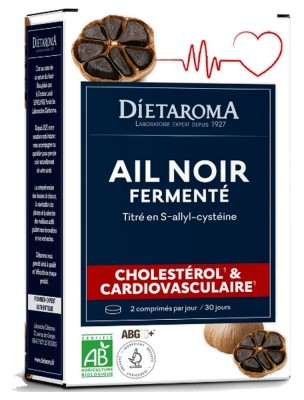 Image de Ail Noir Fermenté Bio - Système Circulatoire 60 comprimés - Dietaroma depuis Commandez les produits Dietaroma à l'herboristerie Louis