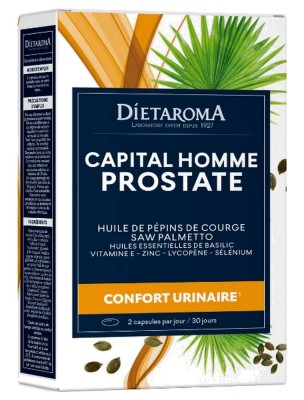 Image de Capital Homme - Prostate 60 capsules - Dietaroma depuis Commandez les produits Dietaroma à l'herboristerie Louis