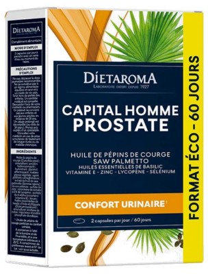 Image de Capital Homme - Prostate 120 capsules - Dietaroma depuis Commandez les produits Dietaroma à l'herboristerie Louis