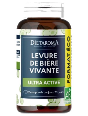 Image de Levure de Bière vivante Bio - Digestion et Transit 180 comprimés - Dietaroma depuis Commandez les produits Dietaroma à l'herboristerie Louis