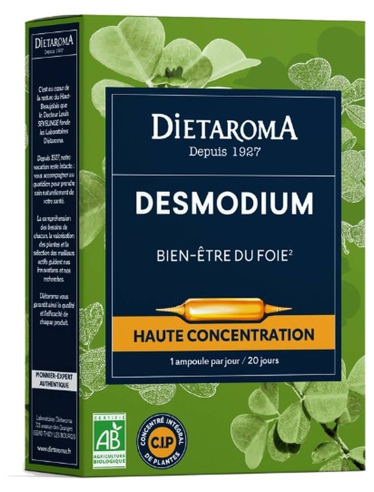 Image principale de la modale pour C.I.P. Desmodium Bio - Fonctionnement hépatique 20 ampoules - Dietaroma