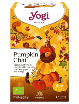 Image de Pumpkin Chaï Bio - Infusions Ayurvédiques 17 sachets - Yogi depuis Commandez les produits Yogi Tea à l'herboristerie Louis