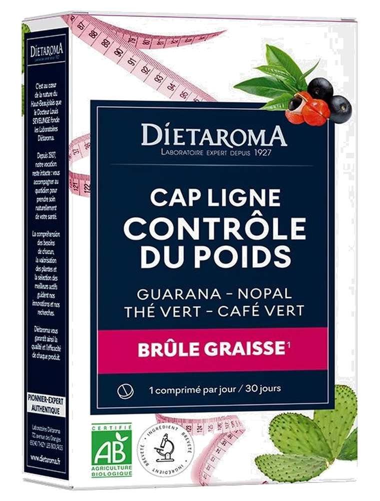 Image principale de la modale pour Cap Ligne Brûle-graisse et Contrôle du poids Bio 30 comprimés - Dietaroma
