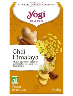 Image de Chaï Himalaya - Infusion exotique 17 sachets - Yogi Tea depuis Commandez les produits Yogi Tea à l'herboristerie Louis
