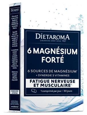 Image 82828 supplémentaire pour 6 Magnésium Forté - Equilibre nerveux 30 comprimés - Dietaroma