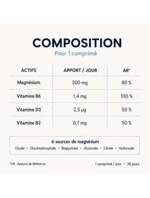 Image 82830 supplémentaire pour 6 Magnésium Forté - Equilibre nerveux 30 comprimés - Dietaroma