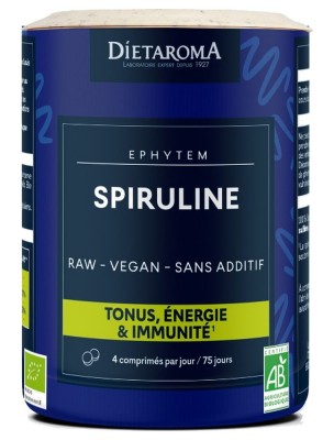 Image 82851 supplémentaire pour Spiruline Bio - Raw et Vegan 300 comprimés - Dietaroma
