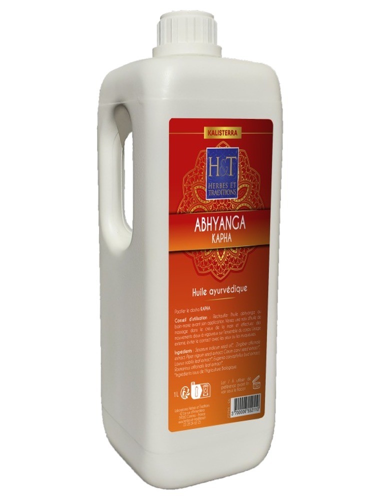 Image principale de la modale pour Abhyanga Kapha - Huile florale de massage ayurvédique 1 Litre - Herbes et Traditions