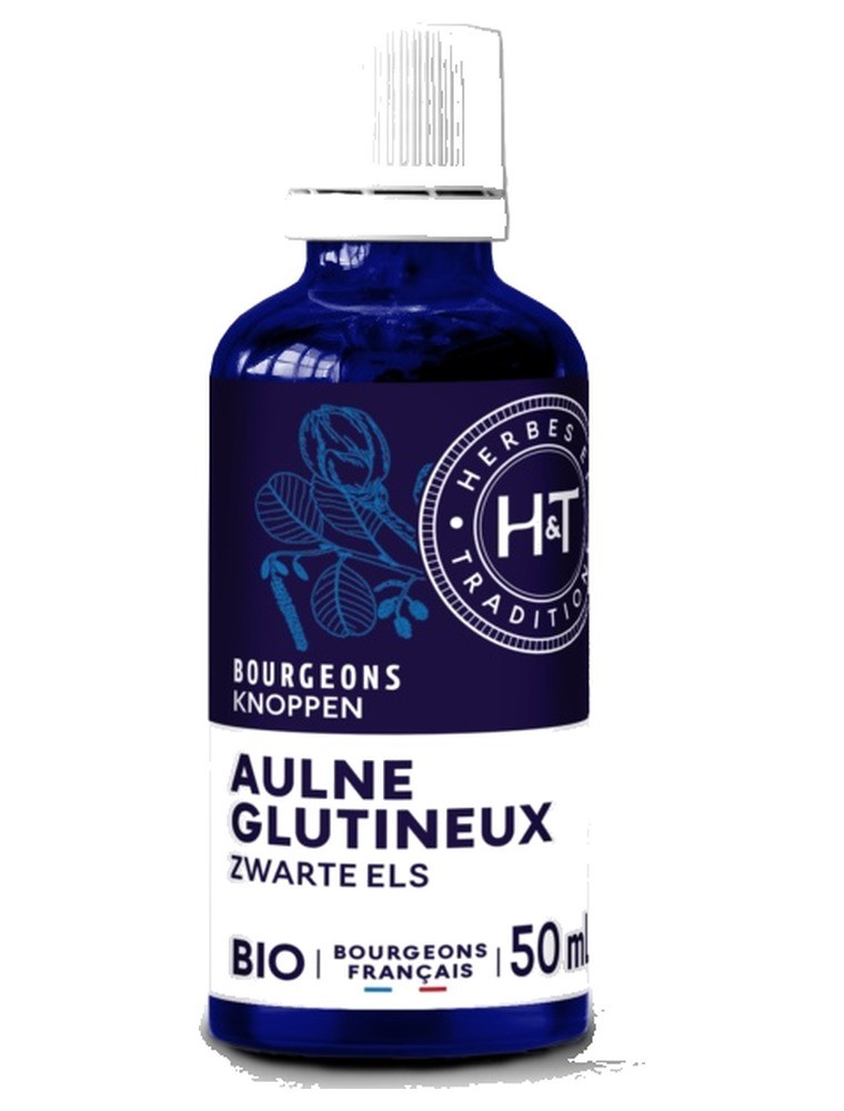 Image principale de la modale pour Aulne glutineux Bio - Macérât de bourgeons d'Alnus glutinosa 50 ml - Herbes et Traditions