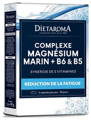 Image 82948 supplémentaire pour Complexe Magnésium Marin Plus B6 et B5 - Fatigue 60 capsules - Dietaroma