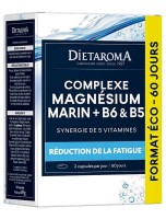 Image de Complexe Magnésium Marin Plus B6 et B5 - Fatigue 120 capsules - Dietaroma depuis Minéraux Essentiels pour Vitalité