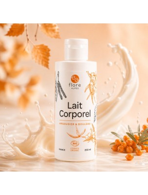 Image 83466 supplémentaire pour Lait Corporel Bio - Soin du Corps à l'Argousier et au Bouleau 200 ml - Flore Alpes