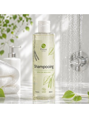 Image 83473 supplémentaire pour Shampooing Bio - Soin des Cheveux à la Sève de Bouleau 250 ml - Flore Alpes
