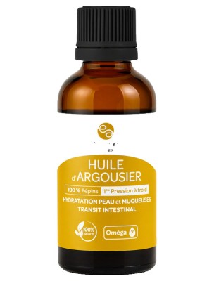 Image de Huile de Pépins d'Argousier Bio - Oméga 3 et 6 - 50 ml - Flore Alpes depuis Flore Alpes : argousier et bouleau bio des Hautes-Alpes