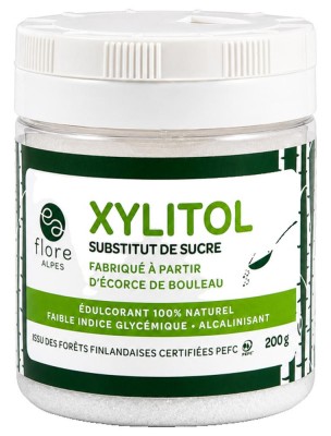 Image de Xylitol (Sucre de Bouleau) - Substitut de Sucre 200g - Flore Alpes depuis Flore Alpes : argousier et bouleau bio des Hautes-Alpes