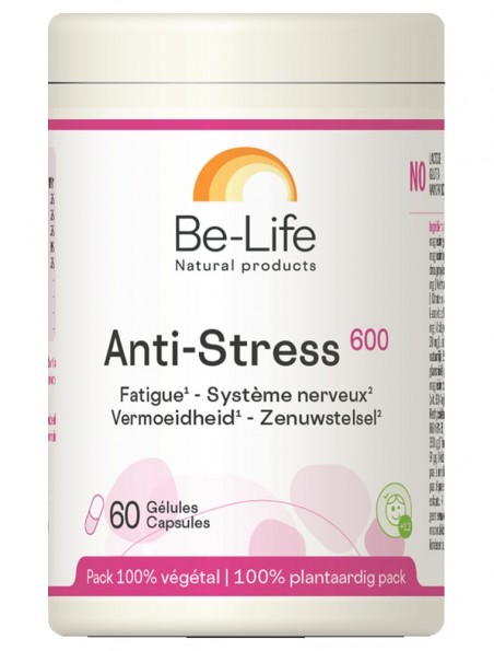 Anti-Stress 600 - Nervosité et Fatigue chronique 60 gélules - Be-Life