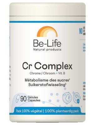 Image de Cr Complex (Chrome et vitamines B2, B3) -Graisses et Sucres 90 gélules - Be-Life depuis louis-herboristerie