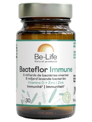 Image 83573 supplémentaire pour Bacteflor Immune - Probiotiques 8 milliards de micro-organismes vivants et Zinc, Vit. C et D 30 gélules - Be-Life