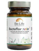 Image de Bacteflor Junior - Probiotiques 4 milliards de micro-organismes vivants 30 gélules - Be-Life depuis Prébiotiques et Probiotiques pour votre santé