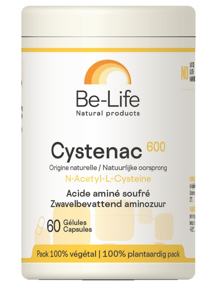 Image principale de la modale pour Cystenac 600 - Acide aminé soufré 60 gélules - Be-Life