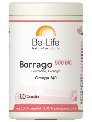 Image de Borrago 500 Bio - Huile de Bourrache 60 capsules - Be-Life depuis louis-herboristerie