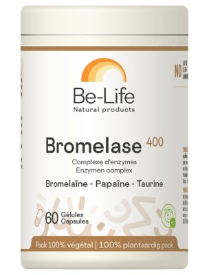 Image 83623 supplémentaire pour Bromelase 400 - Bromelaïne, Papaïne et Taurine 60 gélules - Be-Life