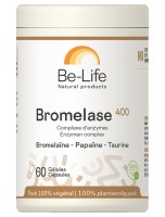 Image de Bromelase 400 - Bromelaïne, Papaïne et Taurine 60 gélules - Be-Life depuis Enzymes pour la digestion et vitalité | Louis Herboristerie