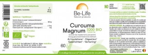 Image 83628 supplémentaire pour Curcuma et Poivre noir Magnum 3200 Bio - Articulations et Digestion 60 gélules - Be-Life