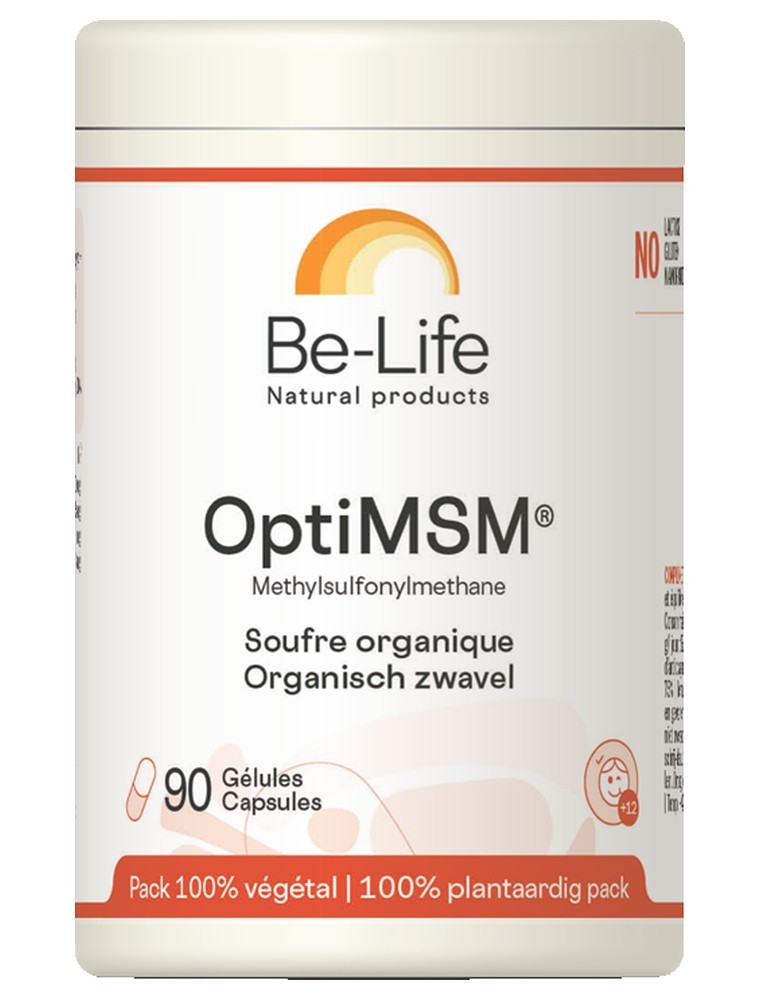 Image principale de la modale pour Opti-MSM 800 mg - Soufre organique 90 capsules - Be-Life