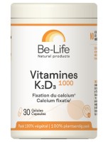 Image de Vitamines K2 et D3 1000 UI - Fixation du calcium 30 gélules - Be-Life depuis Vitamines naturelles pour votre santé (4)