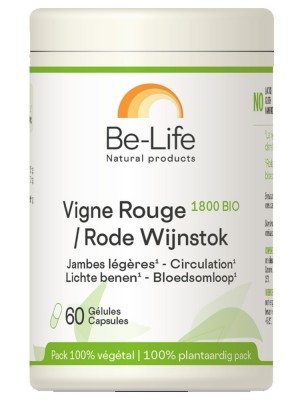 Image 83677 supplémentaire pour Vigne rouge 1800 Bio - Circulation et Jambes légères 60 gélules - Be-Life