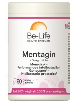 Image de Mentagin et Ginkgo - Mémoire et Performances intellectuelles 60 gélules - Be-Life depuis louis-herboristerie